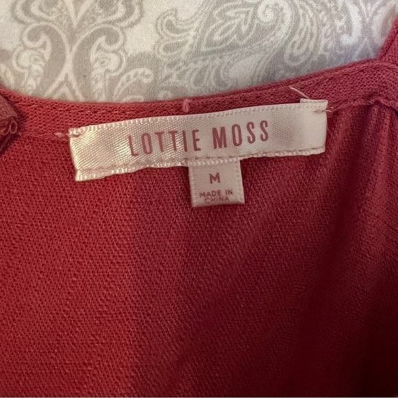 Lottie Moss PacSun Notch Linen Mini Dress M - Picture 6 of 7